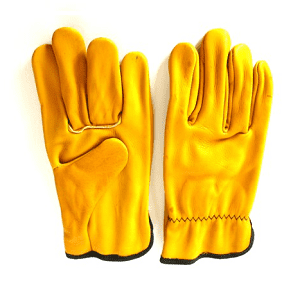 Guantes de cuero nacional reforzado - color amarillo