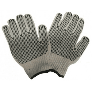 Guantes de hilo con puntos pvc